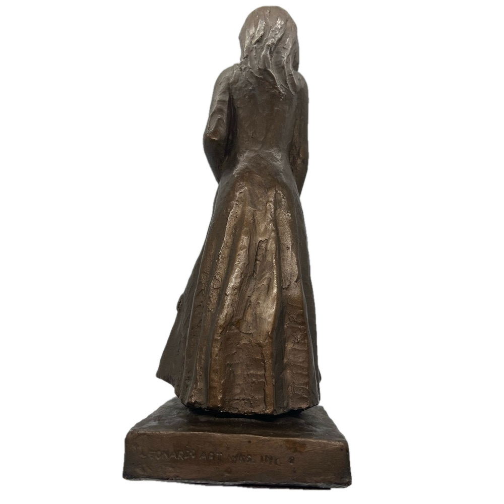 Vintage Leonardo Art Works Inc. Sculpture of Woman With Child 1967 Plaster 12" - Picture 3 of 5